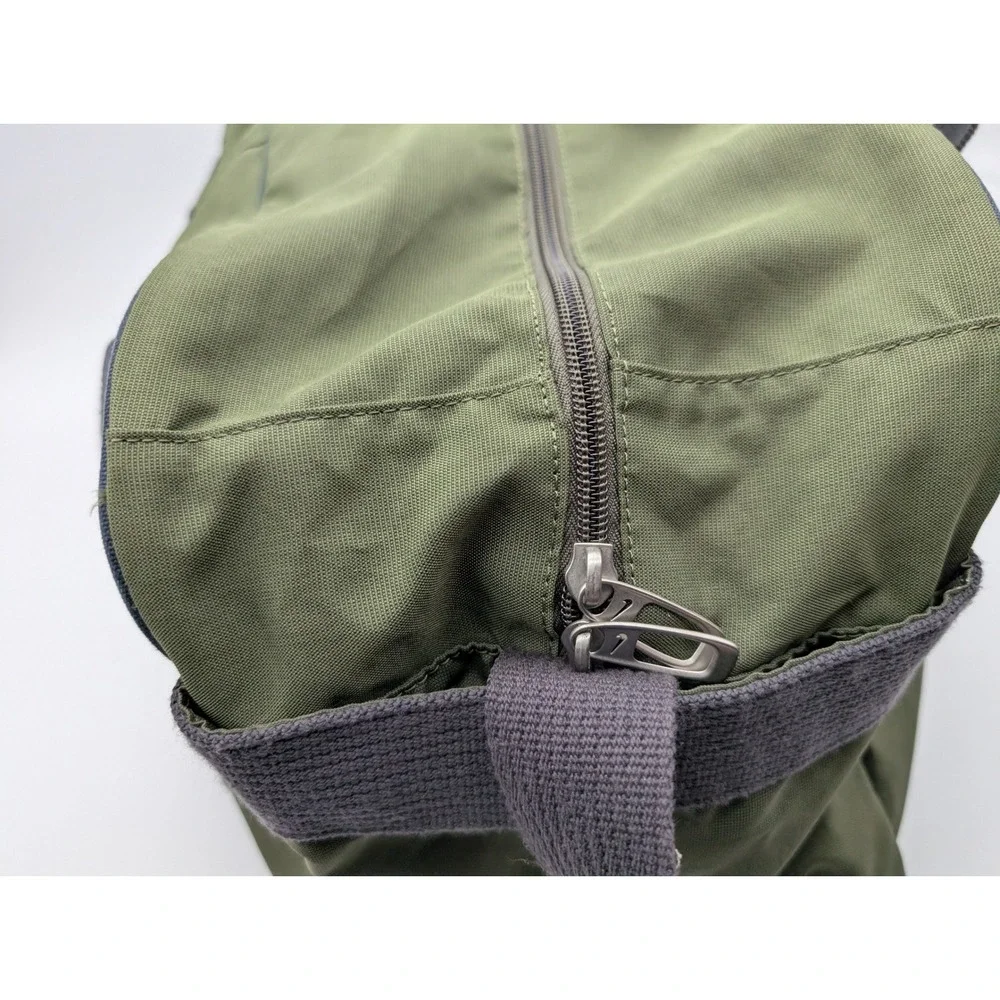 Nike Duffel Bag Olive Green Grey Gym Travel Bag BA1993-343 Large Swoosh Logo
